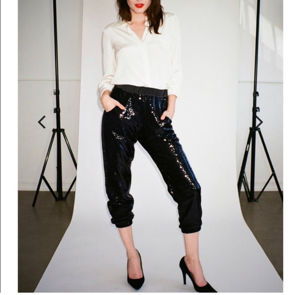 Cat woman sequin pants
